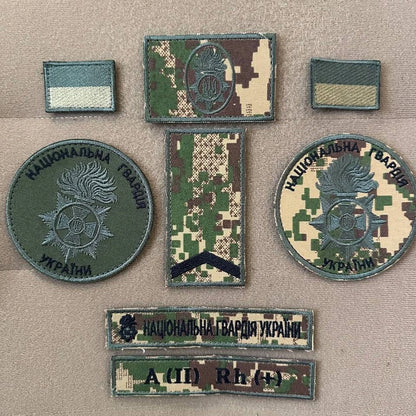Ukrainian Morale Set Patches National Guard of Ukraine Badge Hook