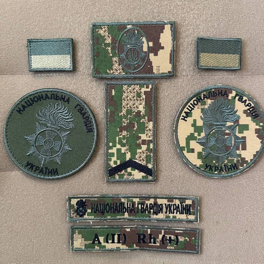 Ukrainian Morale Set Patches National Guard of Ukraine Badge Hook