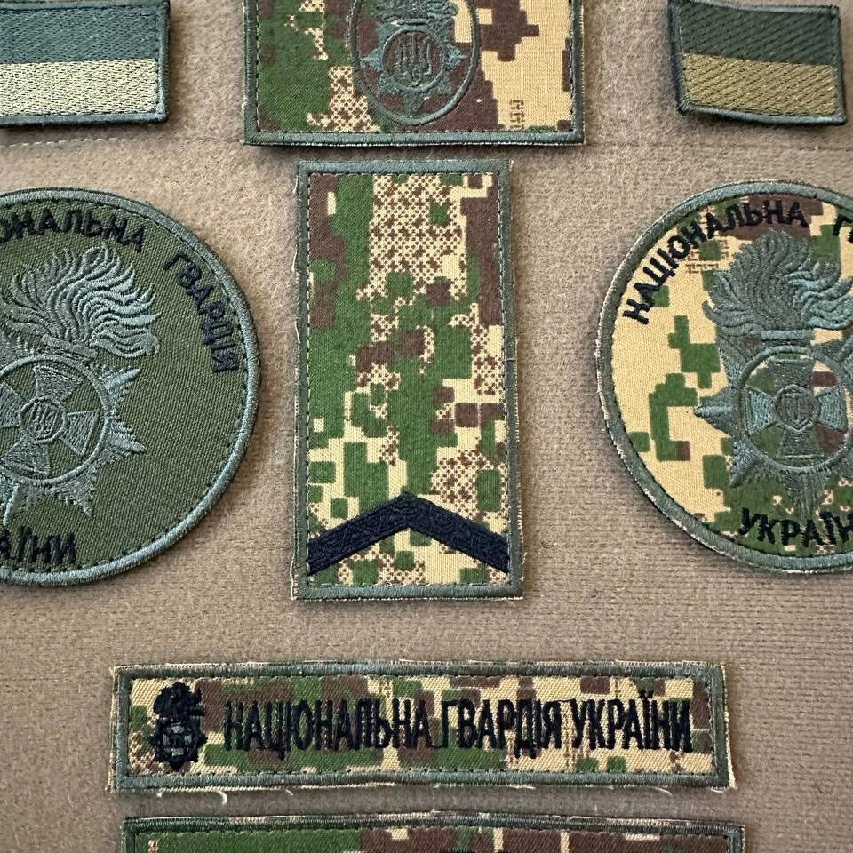 Ukrainian Morale Set Patches National Guard of Ukraine Badge Hook