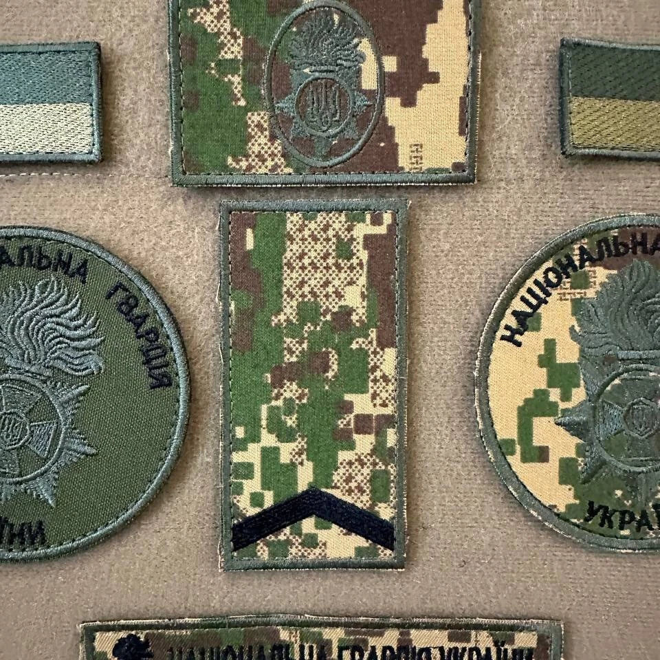 Ukrainian Morale Set Patches National Guard of Ukraine Badge Hook