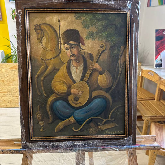 Ukrainian Painting Oil on Canvas “Cossack Mamai”