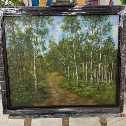 Ukrainian Painting Oil on Canvas “Ukranian Forest”