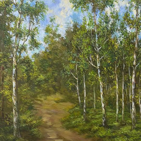 Ukrainian Painting Oil on Canvas “Ukranian Forest”