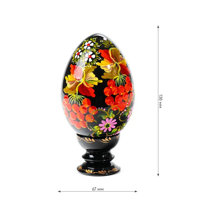 Petrykivka Wooden Easter Egg