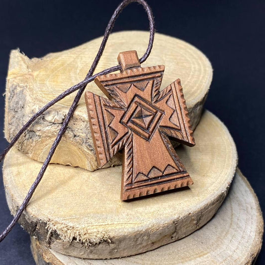 Ukrainian Wood Ortodox Cross