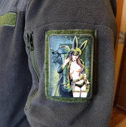 Morale Army Patch Nude Girl with Javelin Tactical Badge Hook PVC 3 D