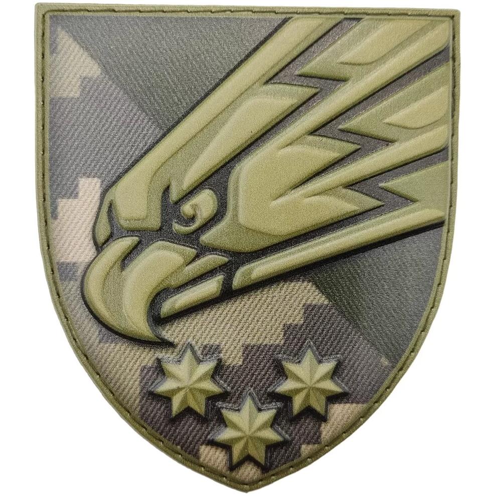 Ukrainian Morale Patch 25th Separate Airborne Brigade Tactical Badge Hook PVC 3D