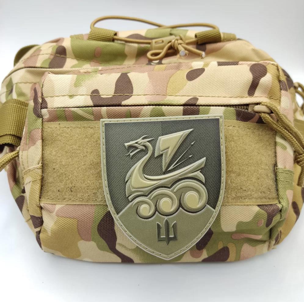 Ukrainian Morale Patch 36th Separate Brigade Marines Tactical Badge Hook PVC 3D