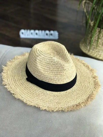 Ukrainian Summer Headwear Fedorov Style Handcrafted Straw Hat