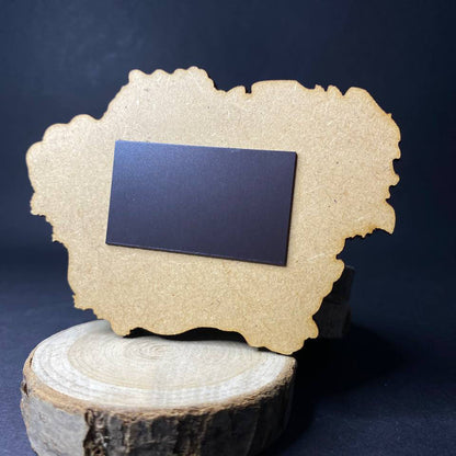 Urkainian Frozen Magnet Wood Map of Ukraine 3 D Yellow & Blue 💙💛