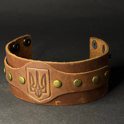 Ukranian leather bracelet