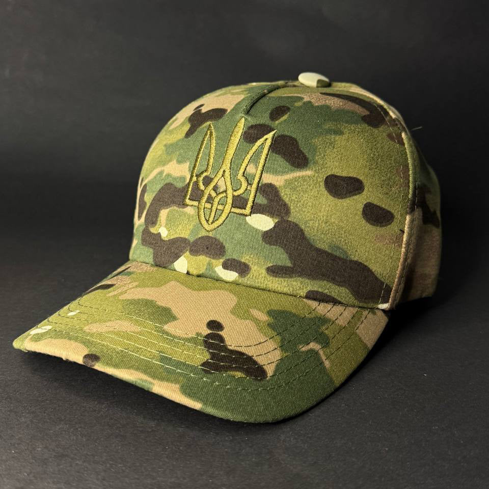Ukrainian Military Cap Multicam with Embroidery Trident Ukraine Size: 56 - 58