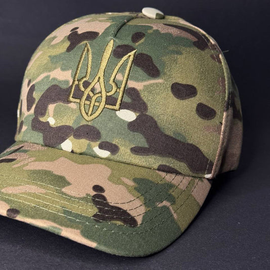 Ukrainian Military Cap Multicam with Embroidery Trident Ukraine Size: 56 - 58