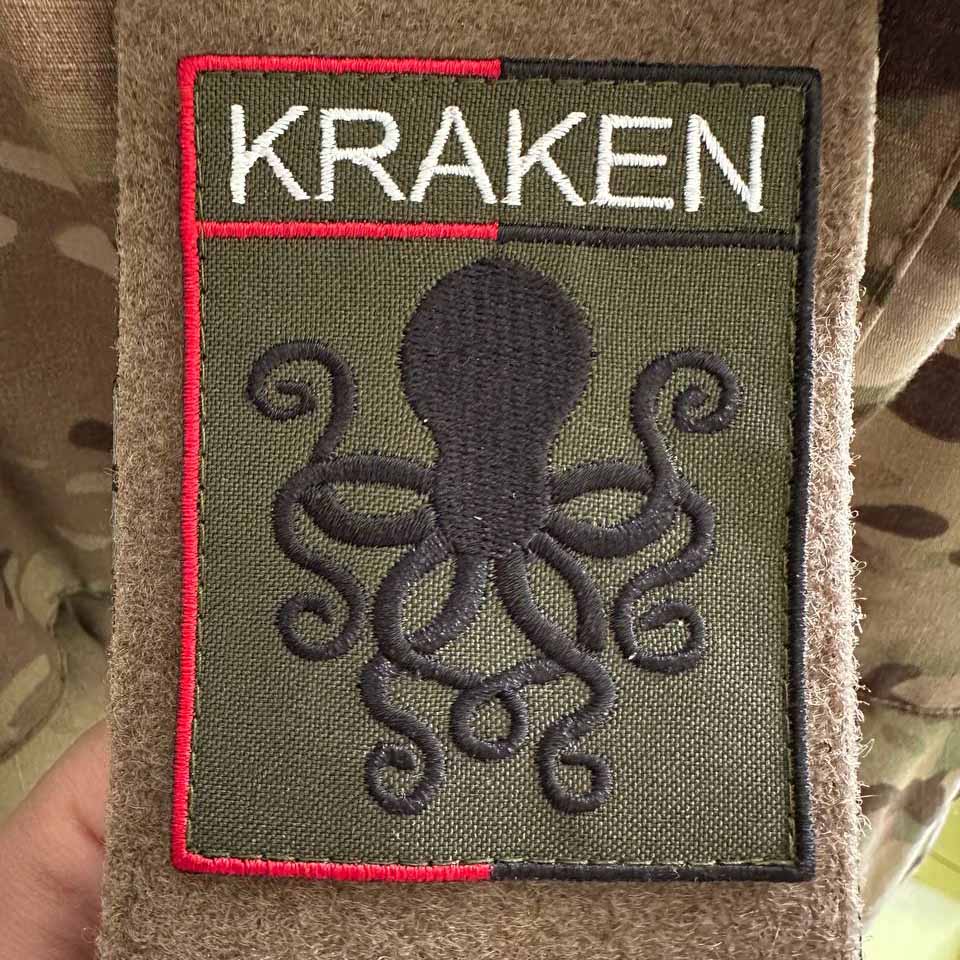 Ukrainian Morale Patch Kraken Volunteer Battalion Tactical Badge Hook