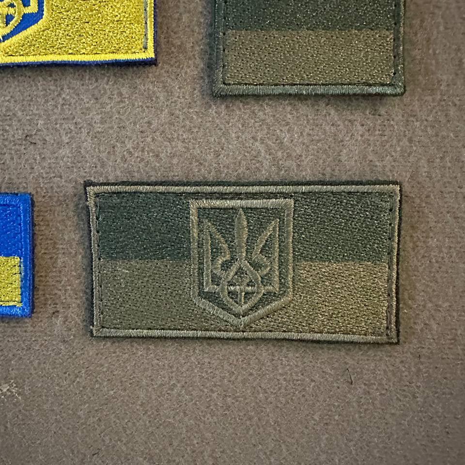 Ukrainian Set Army Morale Patches FLAG UKRAINE Tactical Badge Hook * 4 pcs