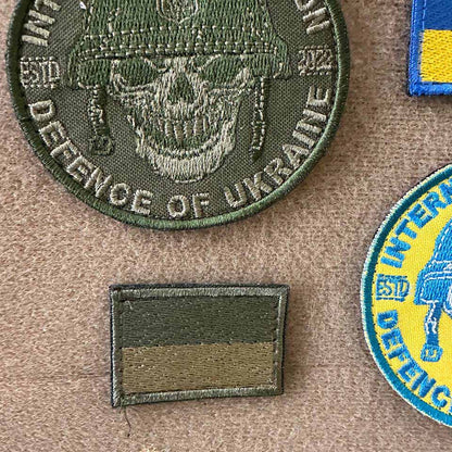 Ukrainian Army Patch International Legion of Ukraine "Skull" Badge Hook