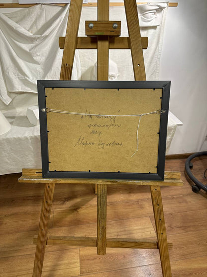 Ukrainian Art Nude Painting Oil Hardboard "In the Morning” 2025 Modern Frame