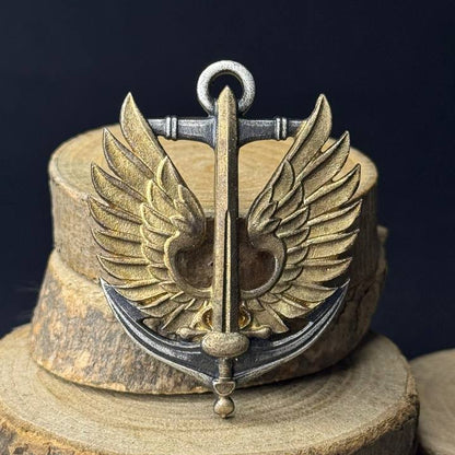 Ukrainian Army Metallic Beret Badge Marine Corps of Ukraine