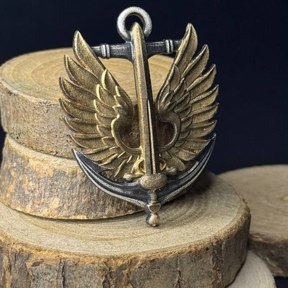 Ukrainian Army Metallic Beret Badge Marine Corps of Ukraine