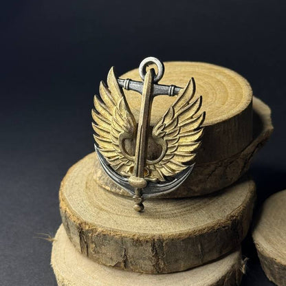 Ukrainian Army Metallic Beret Badge Marine Corps of Ukraine