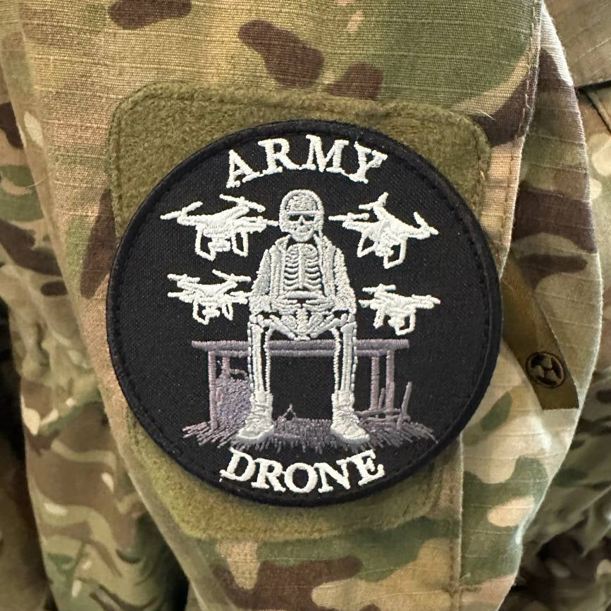 Ukrainische Armee Aufnäher Drohnenbediener "Armee Drohne" Taktisches Abzeichen Klett