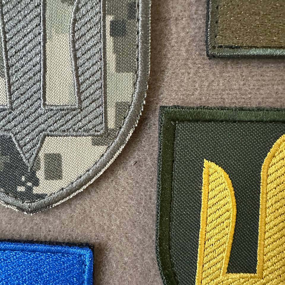 Ukrainian Morale Patch Ground Forces Armed Forces Ukraine Badge Hook * 4 pcs