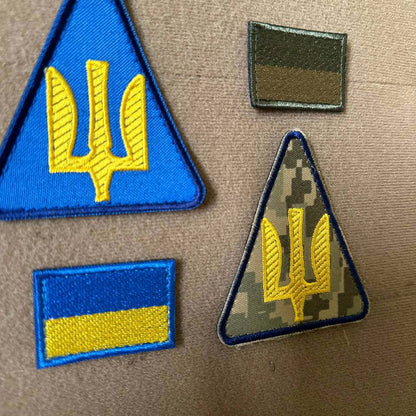 Ukrainian Morale Patch Air Force of the Armed Forces of Ukraine Badge Hook * 4 pcs