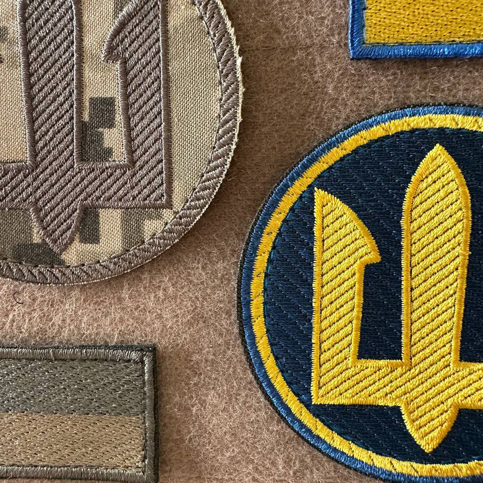 Ukrainian Morale Patches Marines of Ukraine Tactical Badge Hook Set * 4 pcs