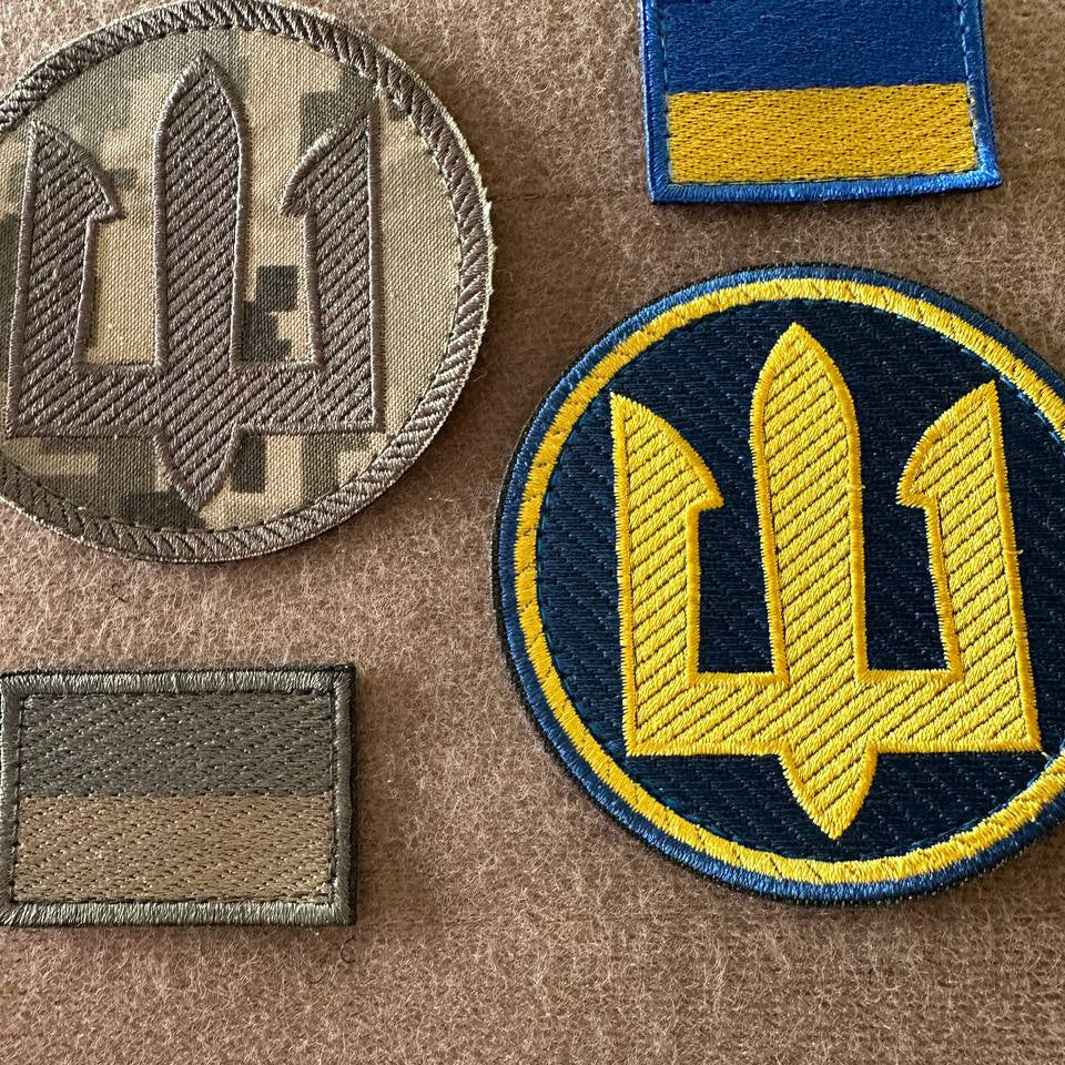Ukrainian Morale Patches Marines of Ukraine Tactical Badge Hook Set * 4 pcs