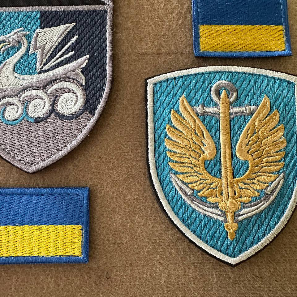 Ukrainian Unit Morale Patch 36th Separate Marine Brigade Badge Hook * 4 pcs