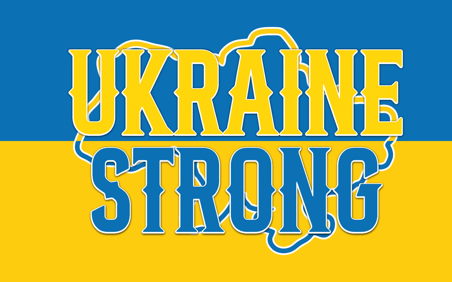 Ukrainian Donation Flag "UKRAINE STRONG" Signeds From Our Store 💙💛