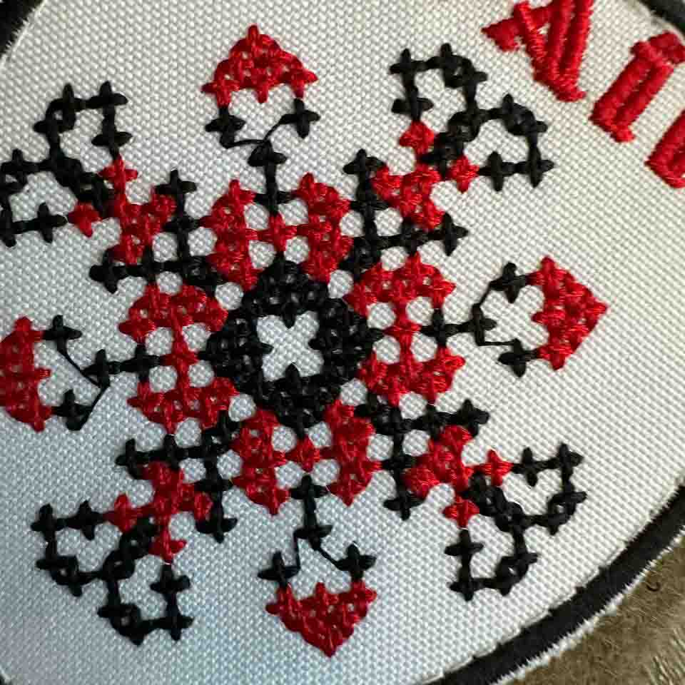 Ukrainian Morale Patch Etno Ornament Embroidery "Ukraine" Badge Hook Textile