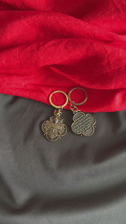 Urkainian Metal Keychain Cossack "Unconquered" Trident Double-Sided ⚔️