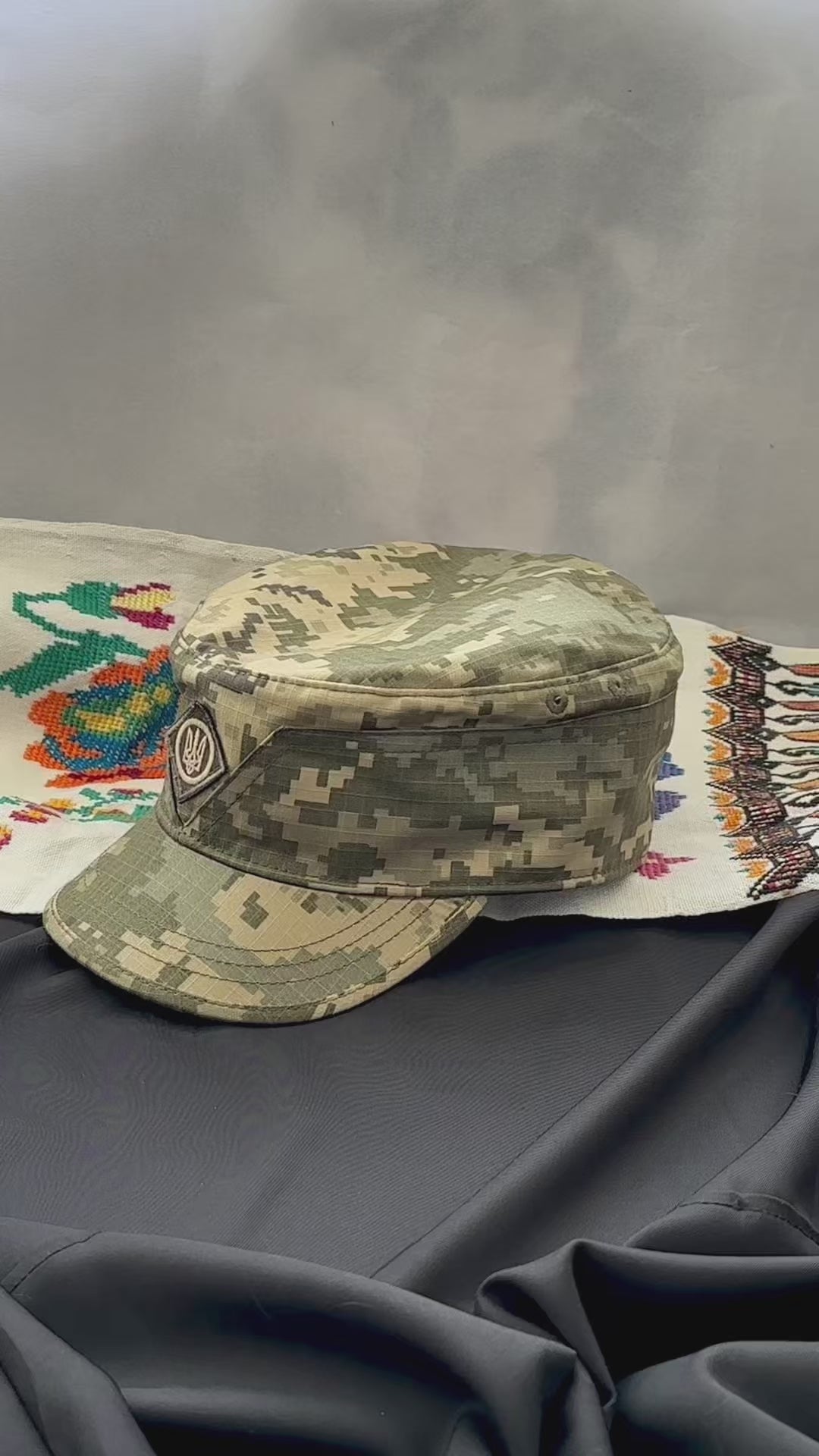 Ukrainian Army Cap Pixel MM Mazepinka with Badge Trident of Ukraine