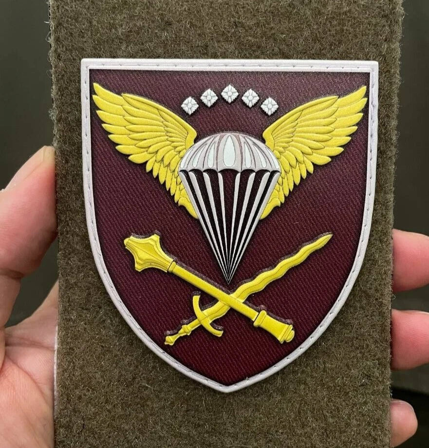 Abzeichen des Kommandos der ukrainischen Luftlandetruppen, taktisches Abzeichen, Klettverschluss, PVC 3D