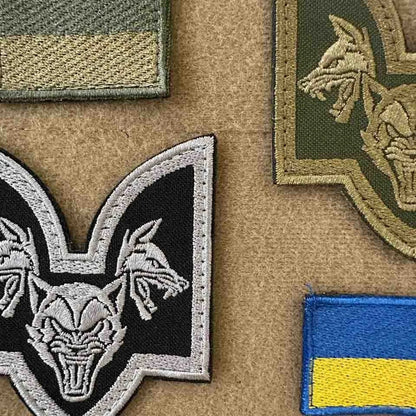 Ukrainian Morale Patch "1st Mechanized Battalion Da Vinci Wolves" Badge Hook 4pcs