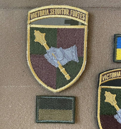 Ukrainian Army Morale Patch Land Forces Command Tactical Badge Hook * 4 pcs