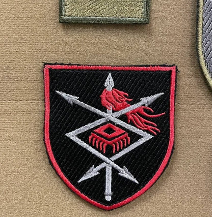 Ukrainian Patch Command Communications Cyber Security Forces Badge Hook*4 pcs